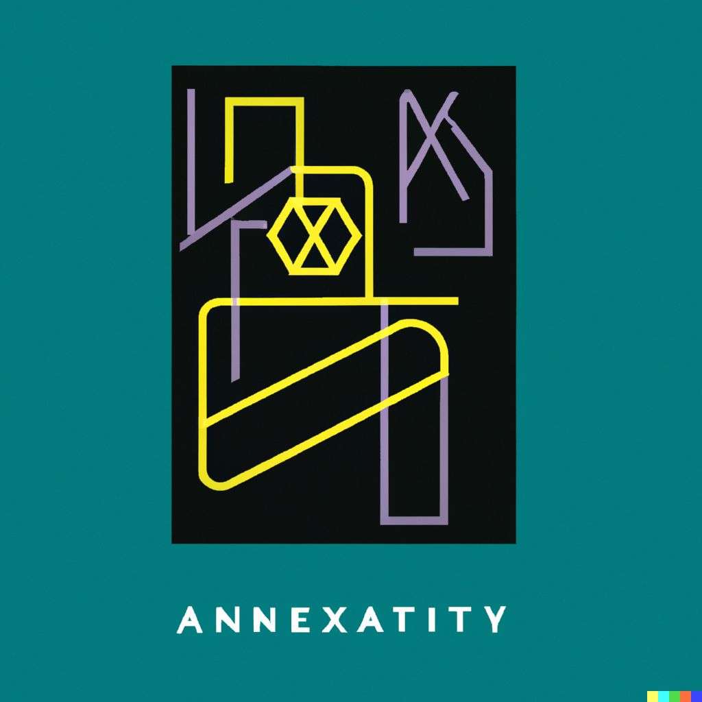 a representation of anxiety, iconized modern colorful clean linear illustration, inspired by Bauhaus